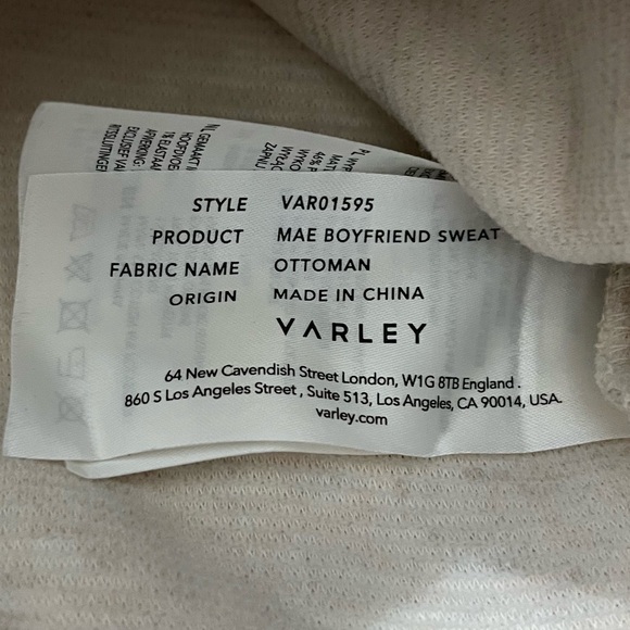 Varley Mae Boyfriend Sweatshirt- Ottoman - Picture 12 of 14